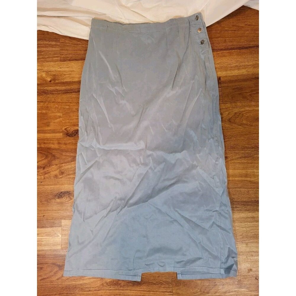 Cut Loose Size XL Blue Long Maxi Skirt Size Button